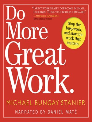 cover image of Do More Great Work